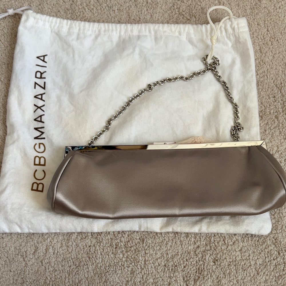 BCBGMaxAzria Metallic Silver Clutch